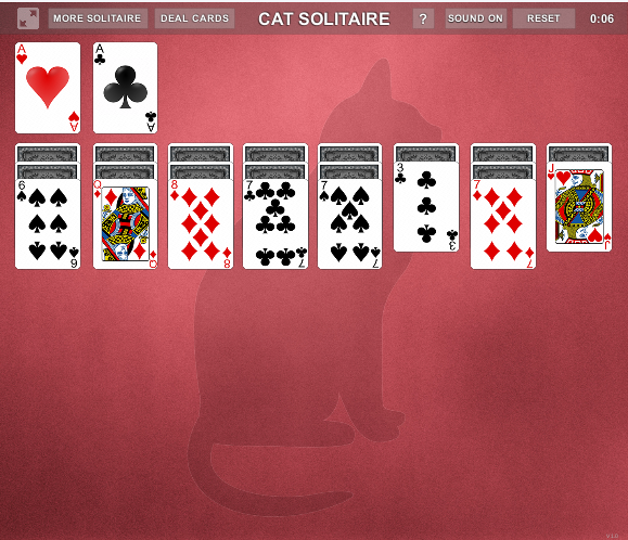 cat solitaire game screenshot