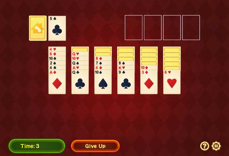 Aunt Mary Solitaire game screenshot
