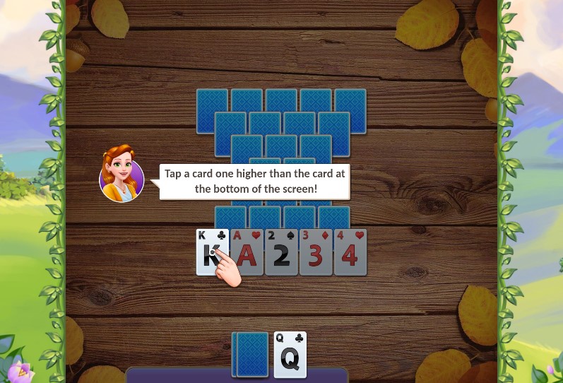 screenshot of kings and queens tripeaks solitaire