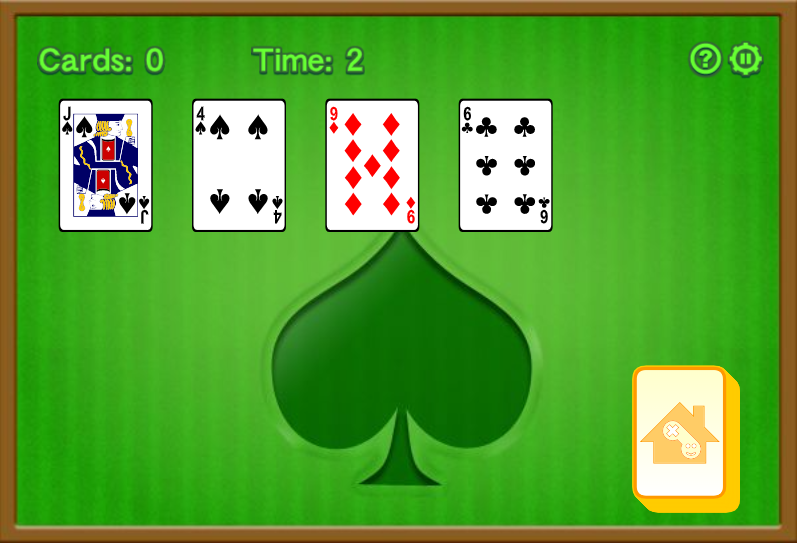 aces up solitaire game screenshot
