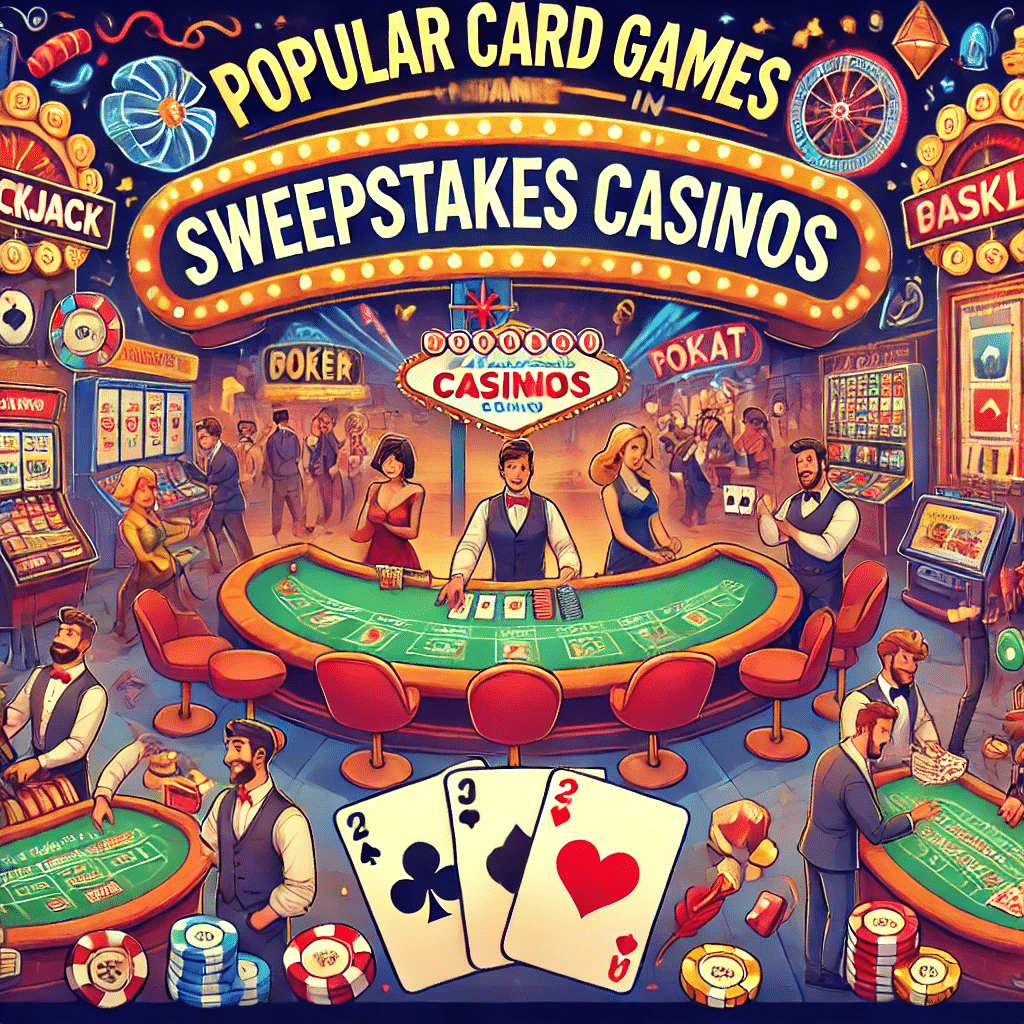 Popular cardgames in sweepstakes casinos